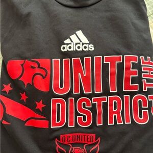 Adidas Black and Red Long Sleeve Tee